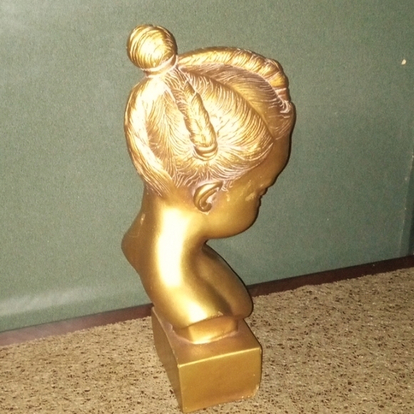 Gilded Plaster Sculpture Young Girl Italy C.1890-1905 - Picture 3 of 5